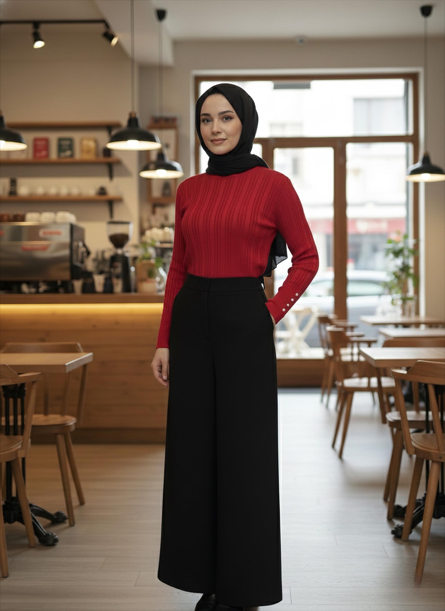 Kırmızı Triko Kazak