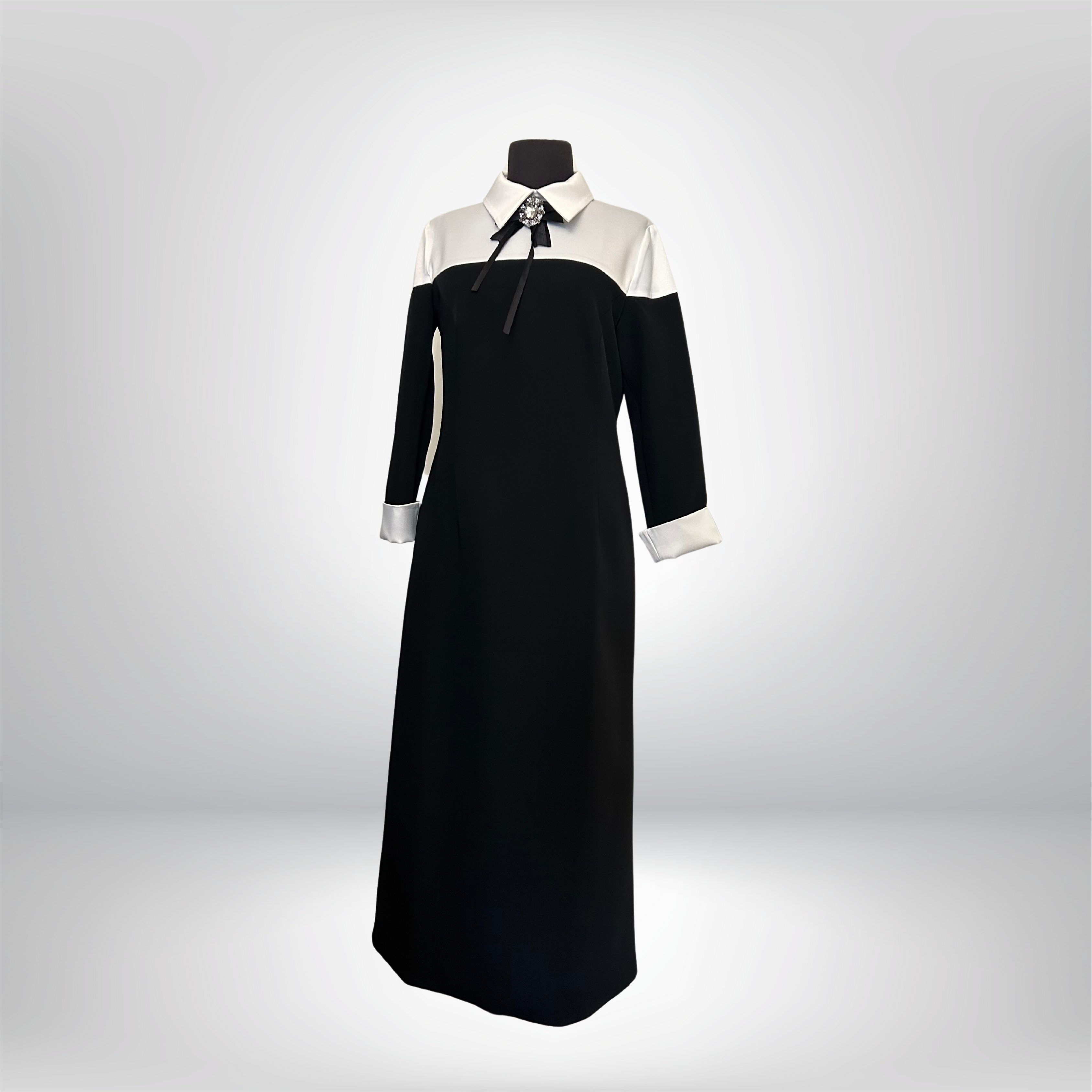 Yaka Detaylı Abiye Elbise