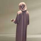 Vizon Çift Kat Şifon Şallı Elbise