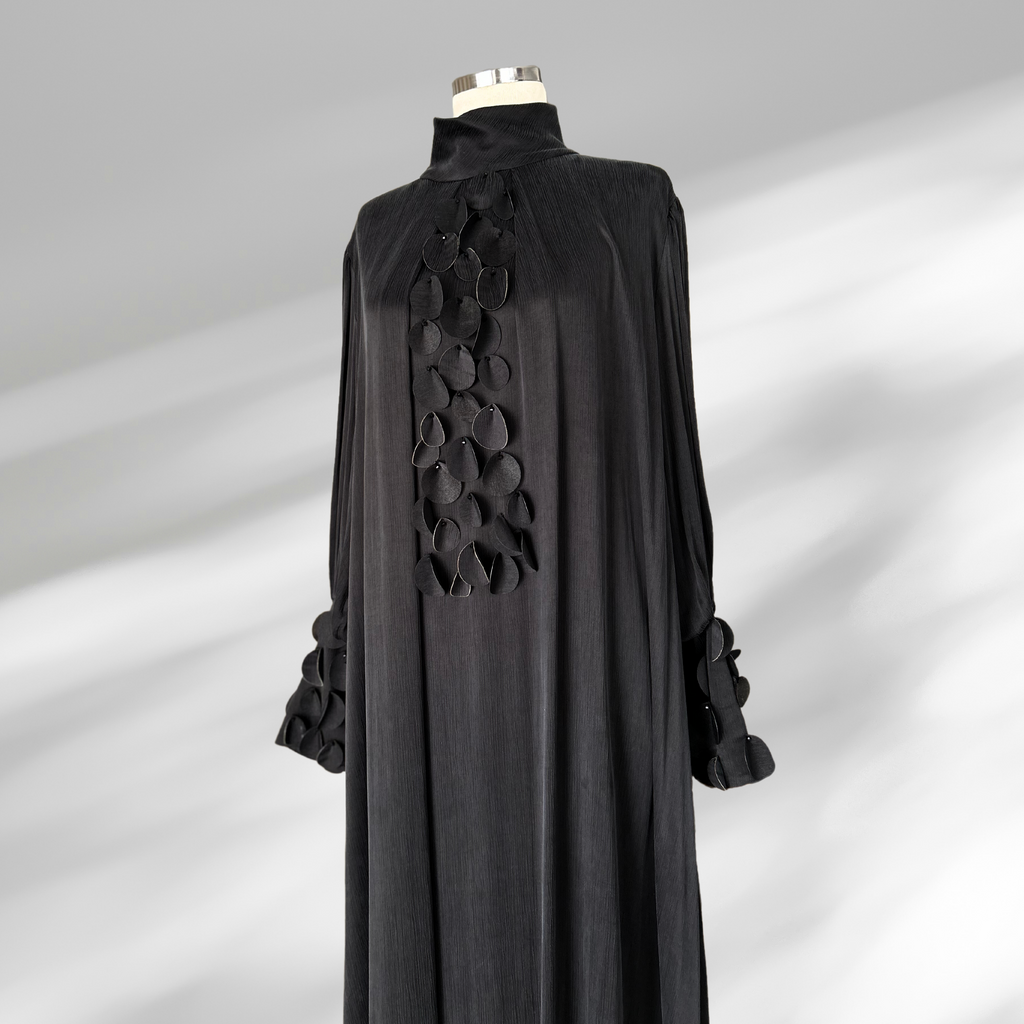 Siyah Para Para Abiye Elbise