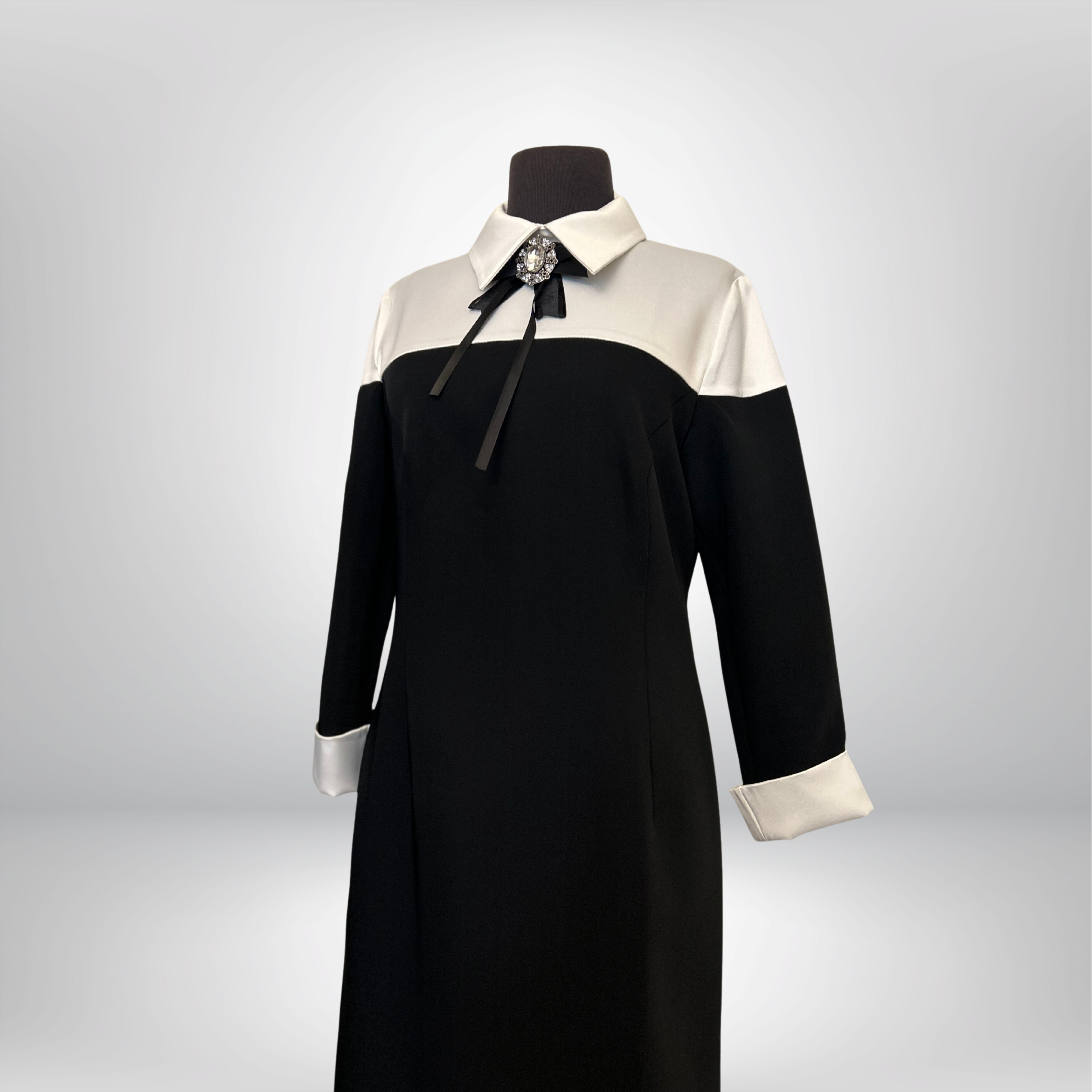 Yaka Detaylı Abiye Elbise