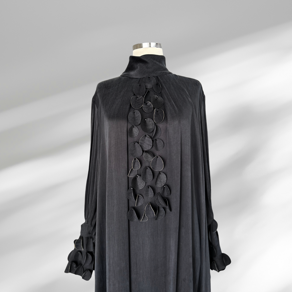 Siyah Para Para Abiye Elbise