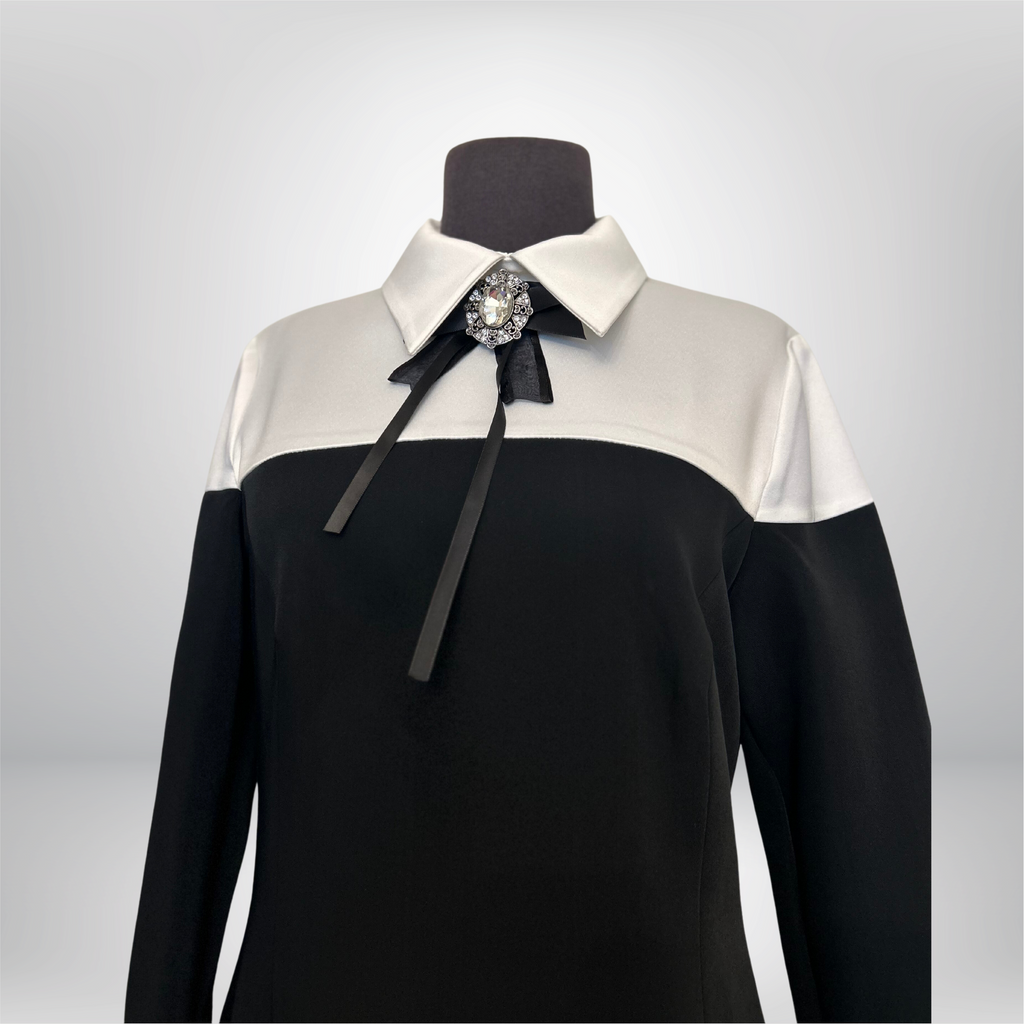 Yaka Detaylı Abiye Elbise