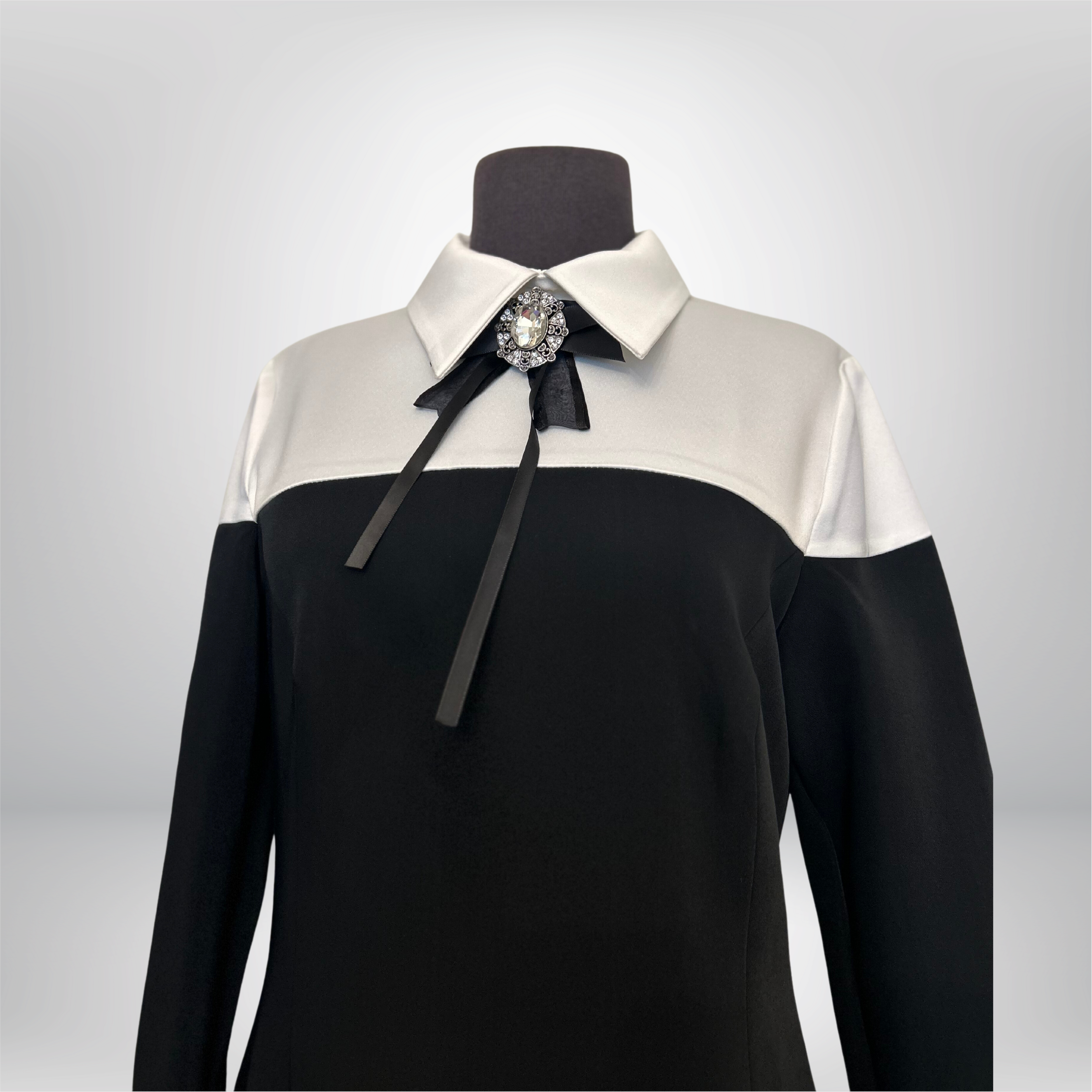 Yaka Detaylı Abiye Elbise