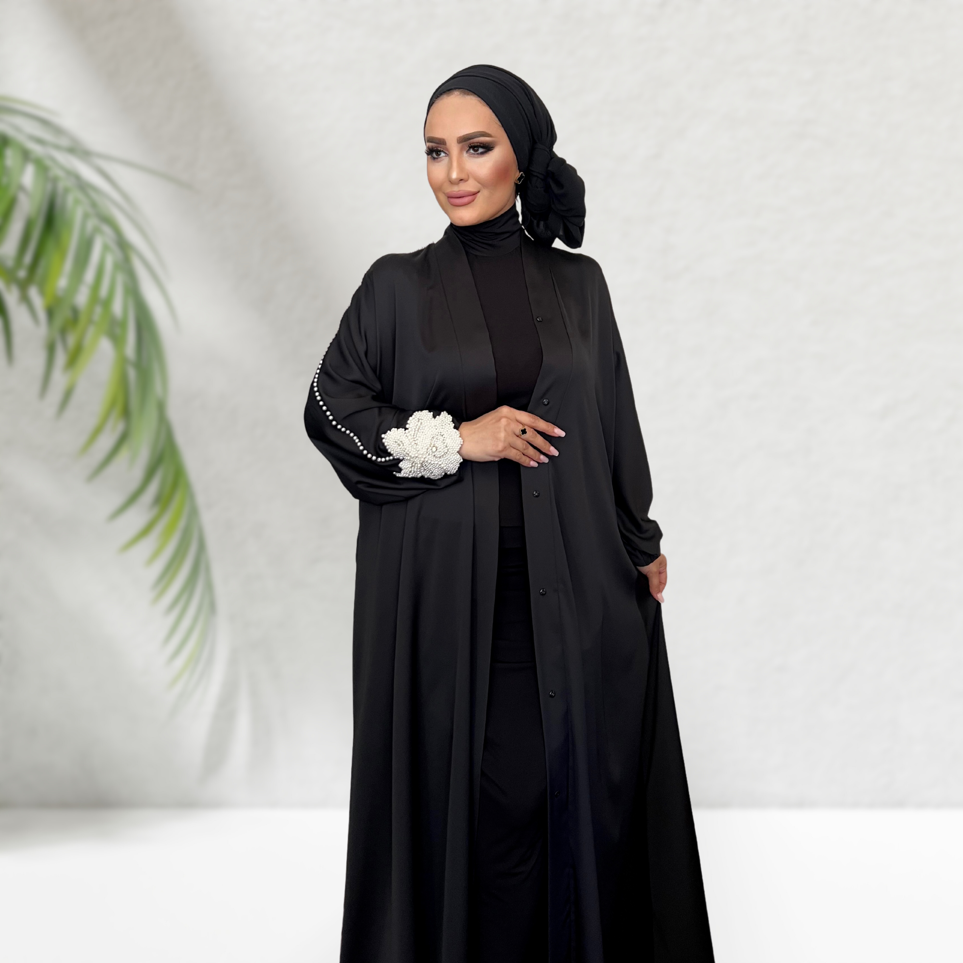 İnci Detaylı Ferace