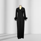 Otriş Detaylı Siyah Tulum