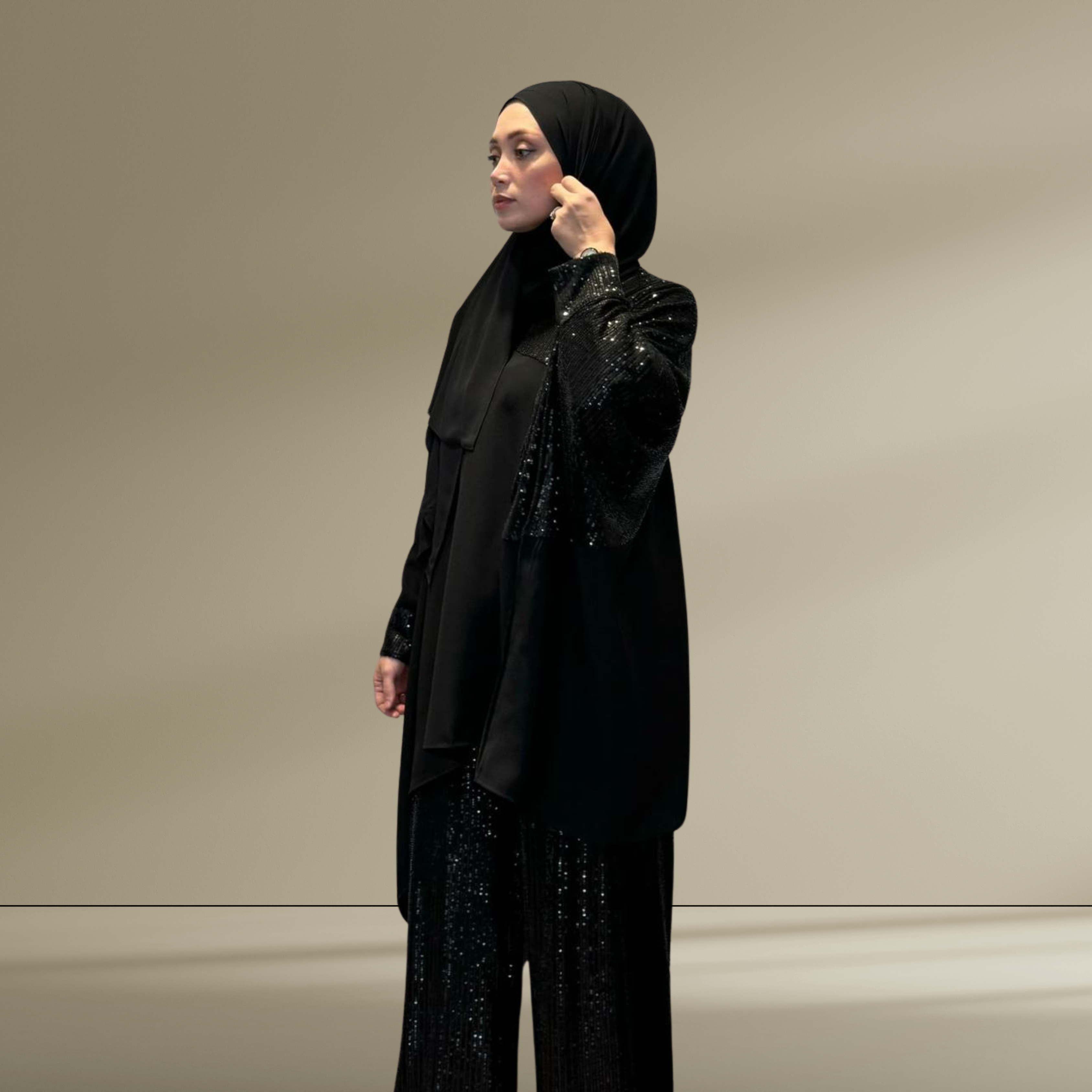 Siyah Payetli Takım