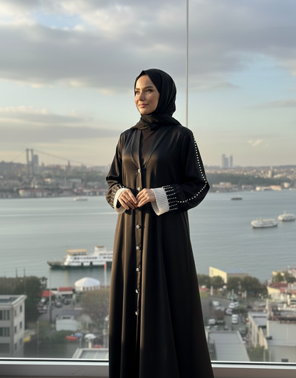 İnci Detaylı Ferace