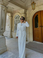 Gül Detaylı Pelerinli Tulum