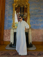 Beyaz Fular Detaylı Tulum