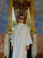 Beyaz Fular Detaylı Tulum