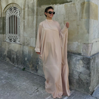 İnci Detaylı Yarasa Kol Elbise