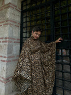 Leopar Yarasa Kol Elbise