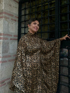 Leopar Yarasa Kol Elbise