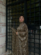 Leopar Yarasa Kol Elbise