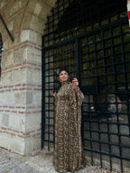 Leopar Yarasa Kol Elbise