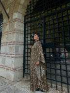 Leopar Yarasa Kol Elbise