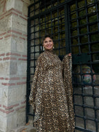 Leopar Yarasa Kol Elbise