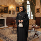 İnci Detaylı Yarasa Kol Elbise