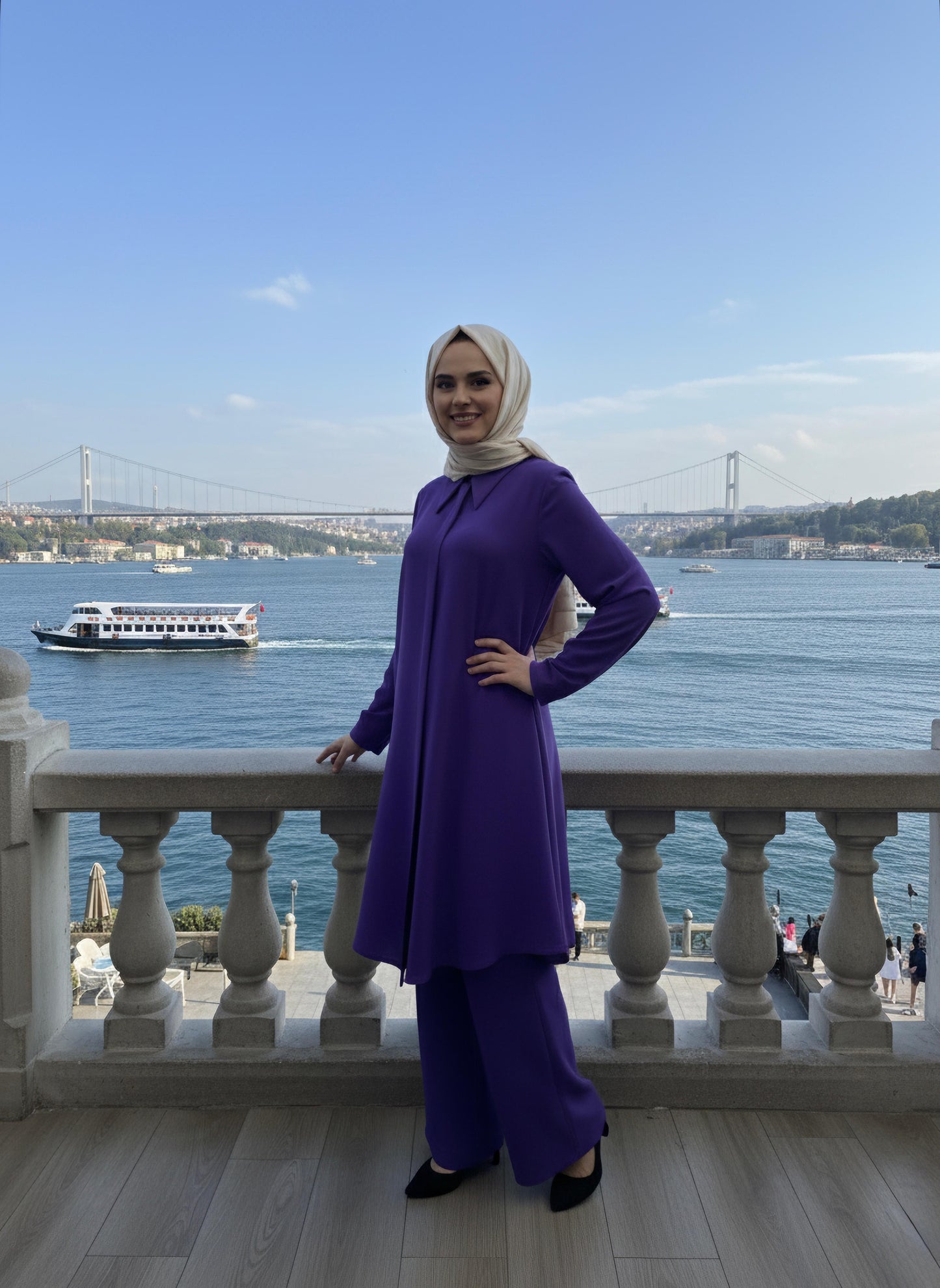 Mor Gömlek Pantolon Takım