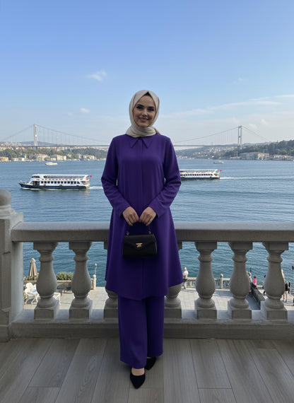 Mor Gömlek Pantolon Takım
